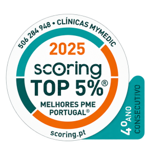 Selo Scoring TOP 5% Melhores PME Portugal 2025, Clínicas MyMedic